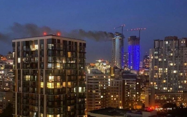 В центре Киеве горела элитная "высотка"