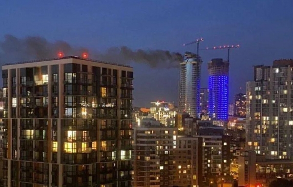 В Киеве на Печерске горела многоэтажка элитного ЖК Taryan Towers (фото, видео)