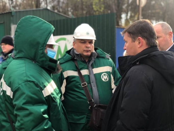 Мэр Киева Виталий Кличко провел очередную инспекцию строительства двух станций метро на Виноградарь