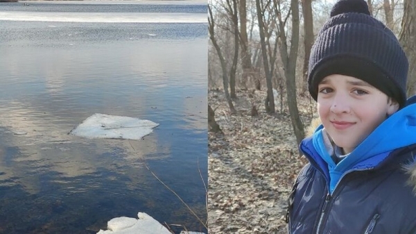 В Киеве рыбак спиннингом вытащил на берег ребенка, оказавшегося на льдине. Видео