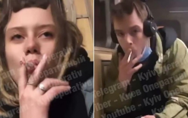 В метро Киева подростки курили во время поездки