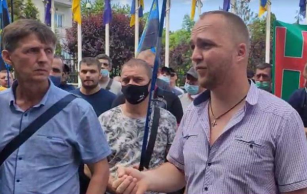 В Киеве протестуют шахтеры урановой отрасли