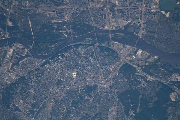 МКС показала Киев из космоса. Фото