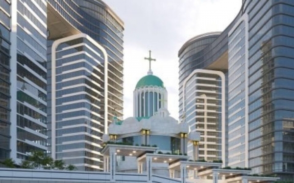 В Киеве строят 10-этажный «храмовый комплекс» с элитными апартаментами
