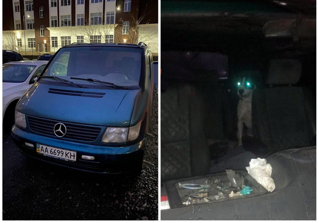 В Киеве на сутки закрыли собаку в авто 