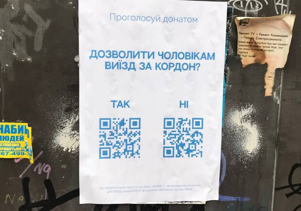 По Києву розвісили листівки з провокаційними питаннями щодо війни. 