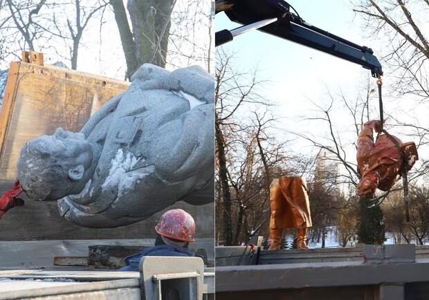 У Києві демонтували пам'ятники Ватутіну та Чкалову. 