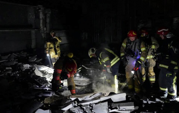Рятувальники показали наслідки атаки БПЛА у Києві