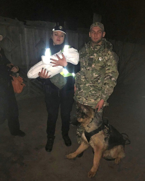 У Київській області собака знайшов батька, що втік з немовлям