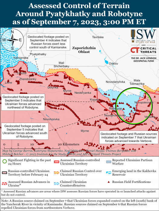 Карта бойових дій в Україні 8 вересня -