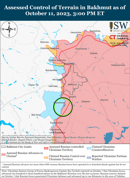 Карта бойових дій в Україні 12 жовтня Фото: understandingwar.org
