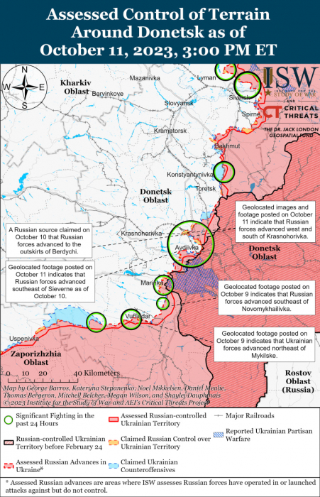 Карта бойових дій в Україні 12 жовтня фото 2 1