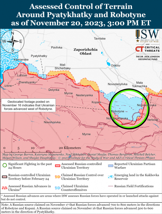 Карта бойових дій в Україні на 21 листопада фото 5 4