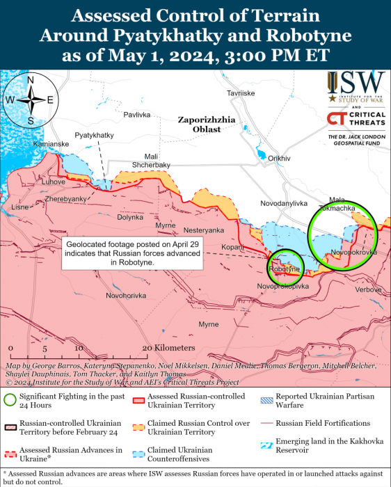 Карта бойових дій в Україні 2 травня.