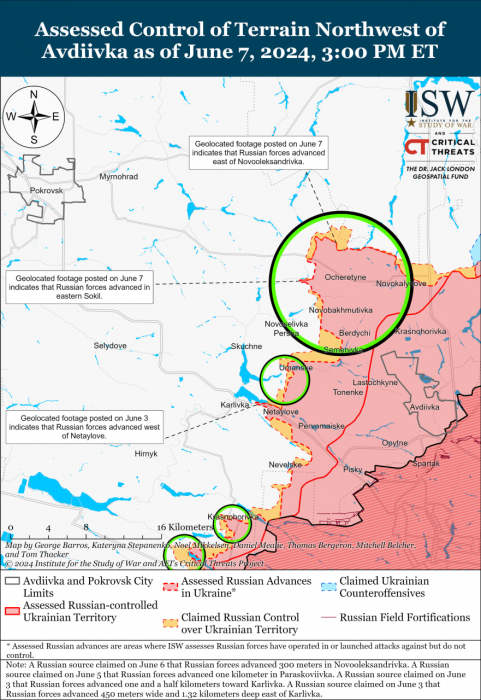 Карта бойових дій в Україні.