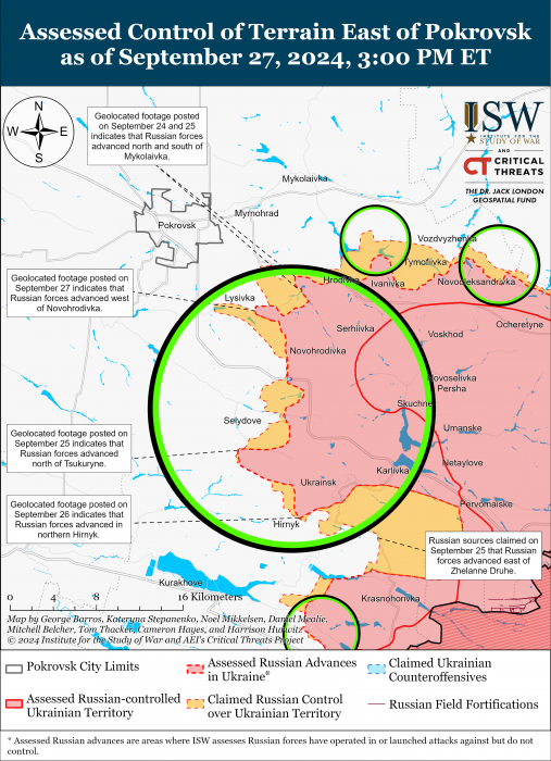 Карта бойових дій. Фото: understandingwar.org