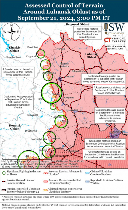 Карта бойових дій. Фото: understandingwar.org