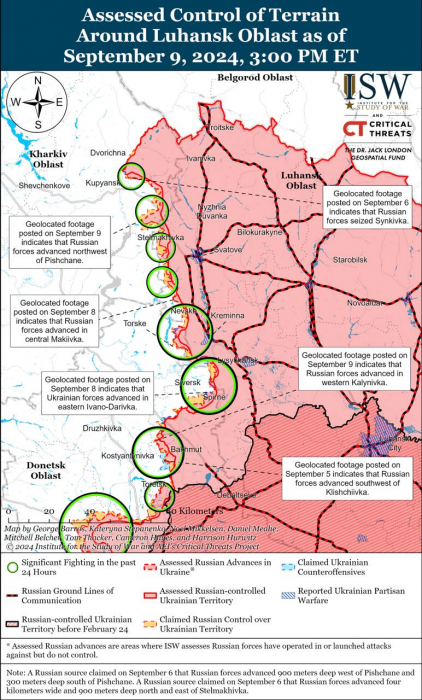 Карта бойових дій. Фото: understandingwar.org