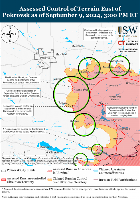 Карта бойових дій. Фото: understandingwar.org