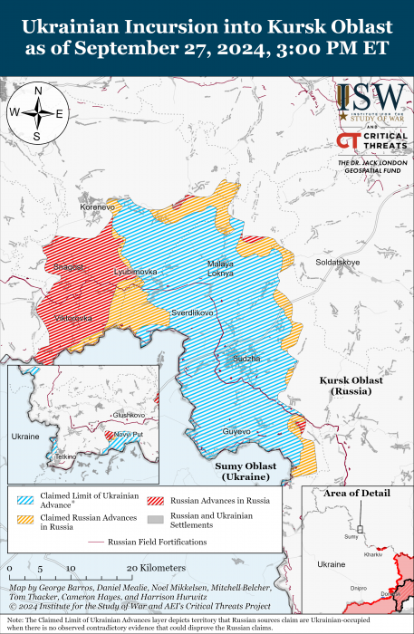 Карта бойових дій. Фото: understandingwar.org