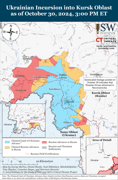 Карта бойових дій. Фото: understandingwar.org