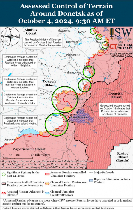 Карта бойових дій.