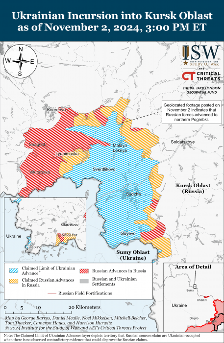 Карта бойових дій в Україні 3 листопада фото 2 1