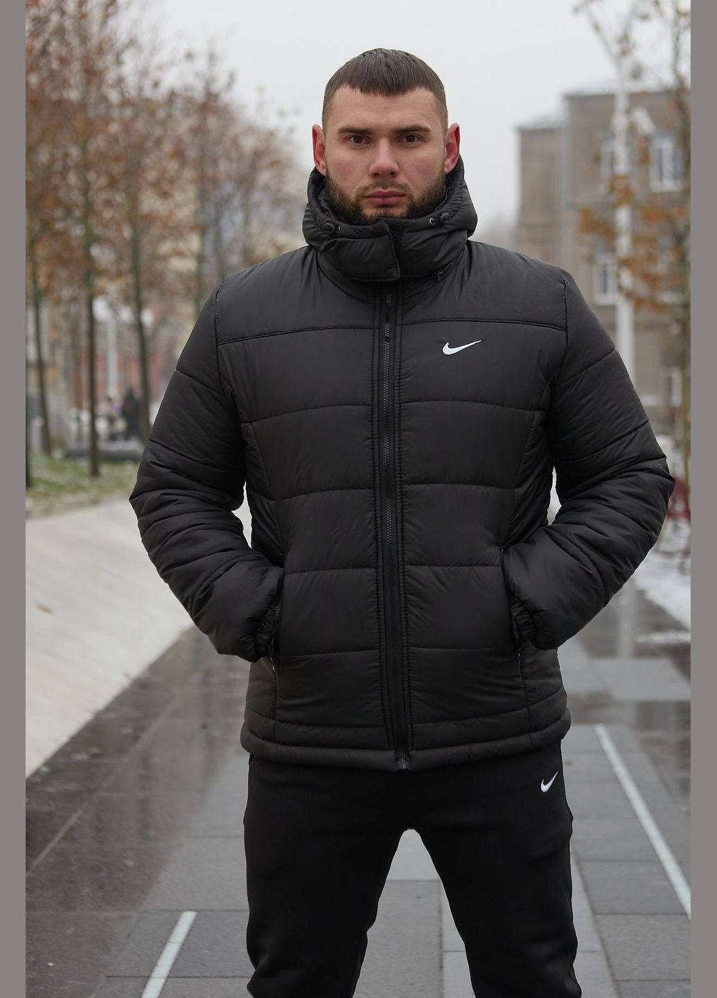 kurtka zymova cholovicha куртка зимова чоловіча чорного кольору