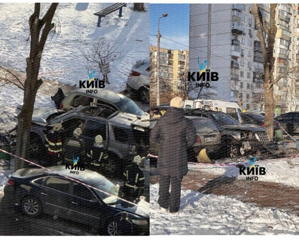 У Києві вибухнув позашляховик, є постраждалі